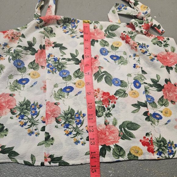 NWOT Cropped floral stretchy top XL - Picture 5 of 6